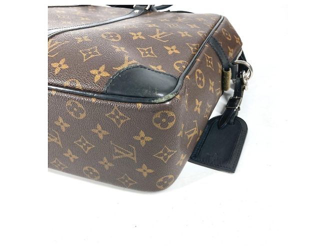 Borsa Porta Documenti da Viaggio GM Monogram Macassar Louis Vuitton Marrone Nero - vista 8