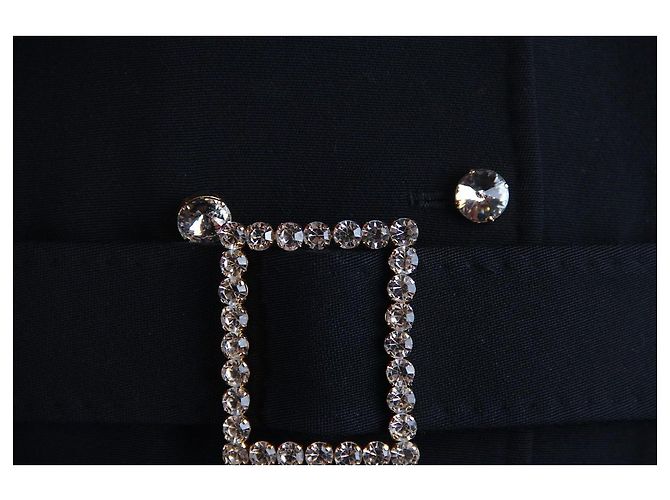 Manteau en laine Swarovski Dolce & Gabbana 2001, défilé automne-hiver 2001 Noir - vue 13