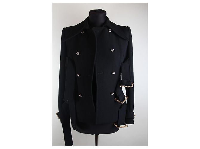 Manteau en laine Swarovski Dolce & Gabbana 2001, défilé automne-hiver 2001 Noir - vue 8