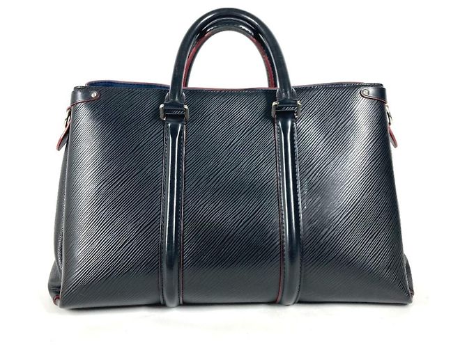 Borsa a mano Louis Vuitton Epi Soufflot NV MM Nero - vista 2