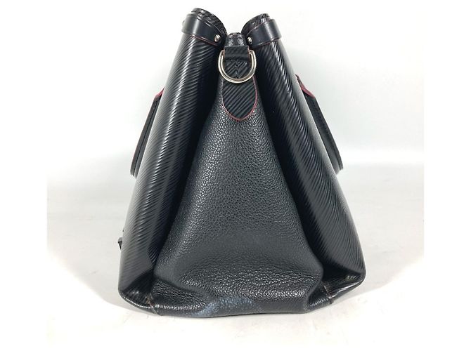 Borsa a mano Louis Vuitton Epi Soufflot NV MM Nero - vista 3