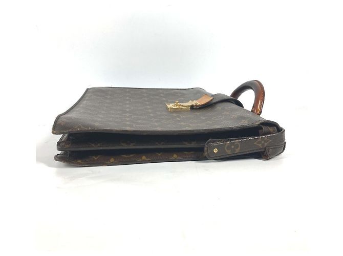 Borsa Documenti Chiusura Monogramma Louis Vuitton Marrone - vista 4
