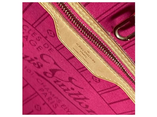 Louis Vuitton Monogram Neverfull MM Tote Bag Braun Pink Monogramm - Ansicht 14