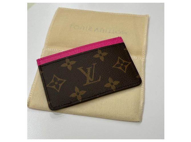 Estuche para tarjetas Monogram Louis Vuitton Castaño Rosa Monograma - vista 11