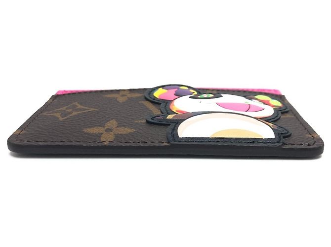 Estuche para tarjetas Monogram Louis Vuitton Castaño Rosa Monograma - vista 4