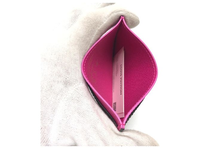 Estuche para tarjetas Monogram Louis Vuitton Castaño Rosa Monograma - vista 6