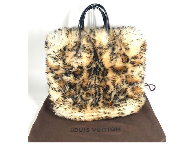 Borsa Sac Plat Mouton 2WAY della Collezione Animale Louis Vuitton M50818 Nero Beige - vista 13