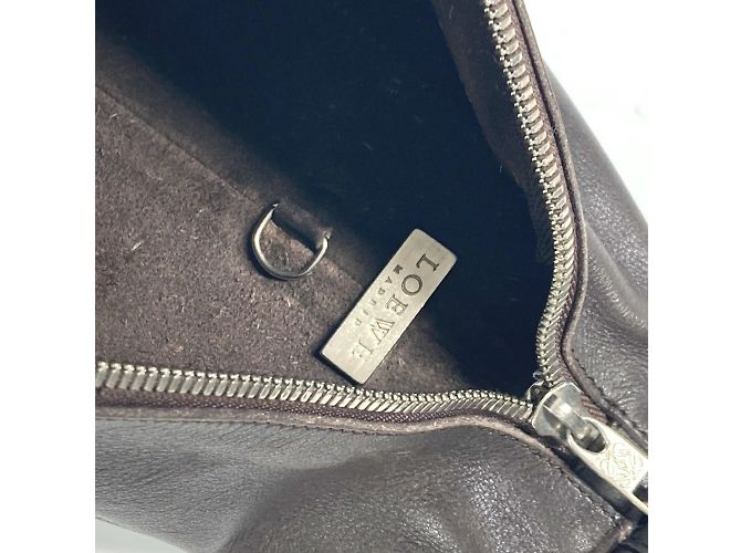 Zaino e borsa a spalla in pelle Loewe Anton Marrone - vista 10