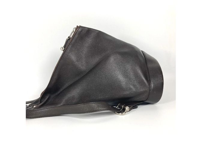 Zaino e borsa a spalla in pelle Loewe Anton Marrone - vista 4