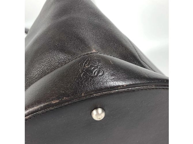 Zaino e borsa a spalla in pelle Loewe Anton Marrone - vista 6
