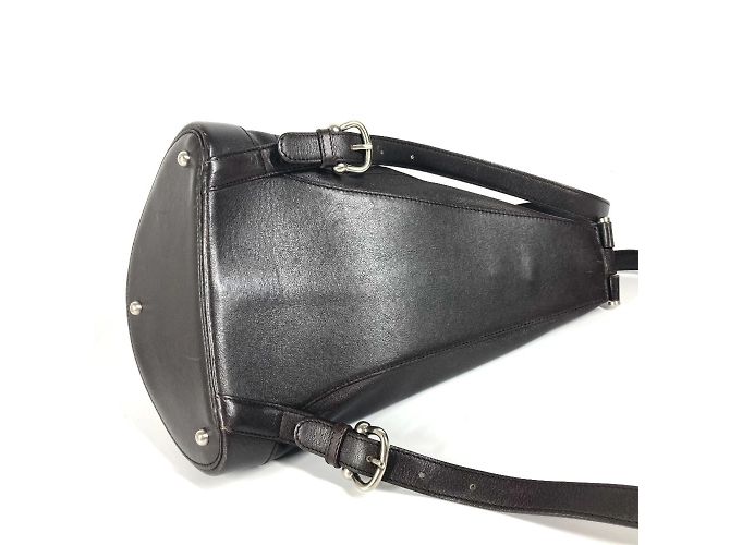Zaino e borsa a spalla in pelle Loewe Anton Marrone - vista 7