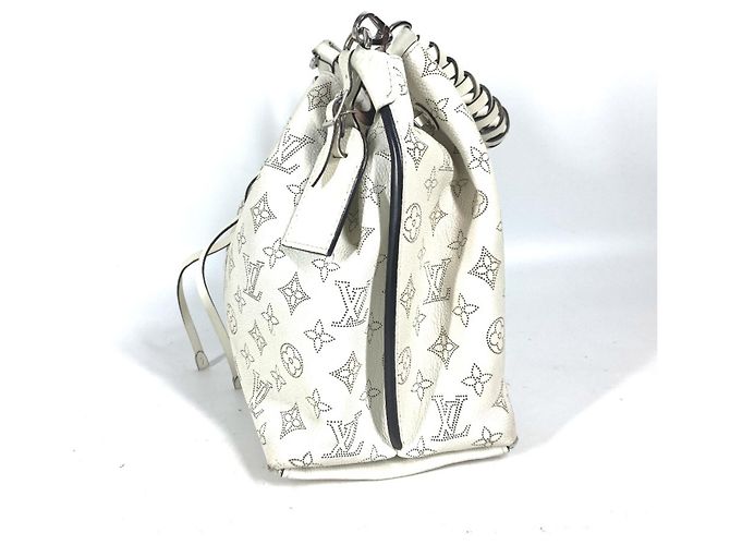 Borsa Louis Vuitton Monogram Mahina Muria Bianco - vista 4