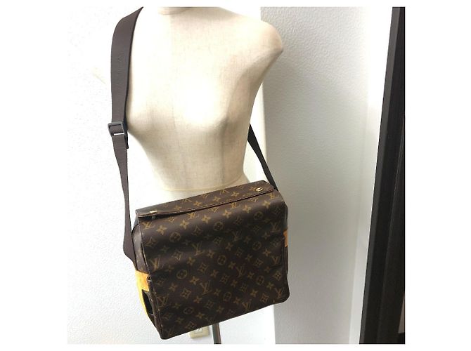 Louis Vuitton Monogram Naviglio Crossbody Bag Brown - view 17