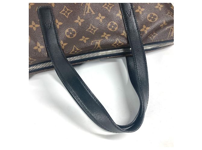 Louis Vuitton Monogram Macassar Kitan Aktentasche Braun Schwarz - Ansicht 9