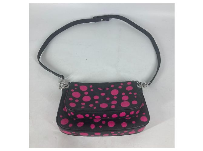 Louis Vuitton Monogram Empreinte Yayoi Kusama Multi Pochette Accessori Nero Rosa - vista 12