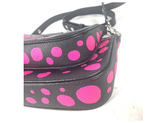 Louis Vuitton Monogram Empreinte Yayoi Kusama Multi Pochette Accessori Nero Rosa - vista 7