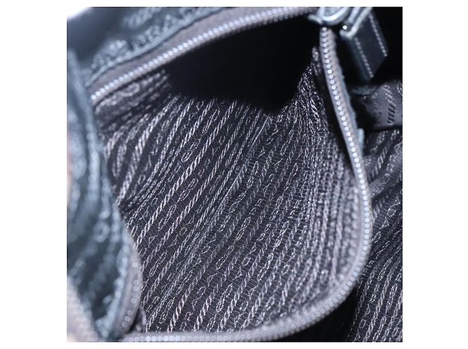 PRADA Borsa a Spalla in Nylon Kaki Nero Auth bs23050 Cachi - vista 22
