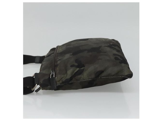 PRADA Borsa a Spalla in Nylon Kaki Nero Auth bs23050 Cachi - vista 4