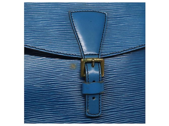 LOUIS VUITTON Borsa a Spalla Epi June Feuille Blu M52155 LV Auth ti2813 - vista 18