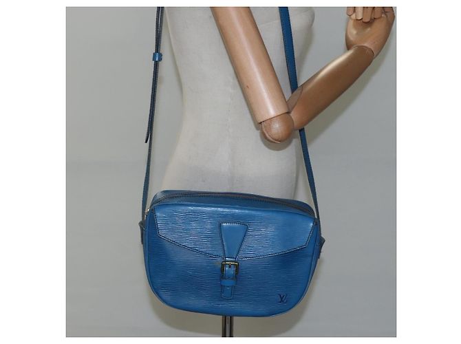 LOUIS VUITTON Borsa a Spalla Epi June Feuille Blu M52155 LV Auth ti2813 - vista 24