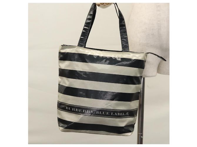 BURBERRY Blue Label Beschichtete Leinwand Schwarz Weiß Auth ti2895 - Ansicht 23
