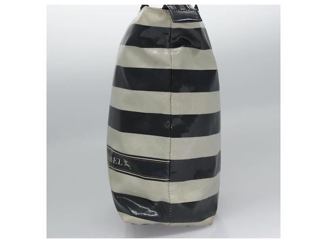 BURBERRY Blue Label Beschichtete Leinwand Schwarz Weiß Auth ti2895 - Ansicht 4