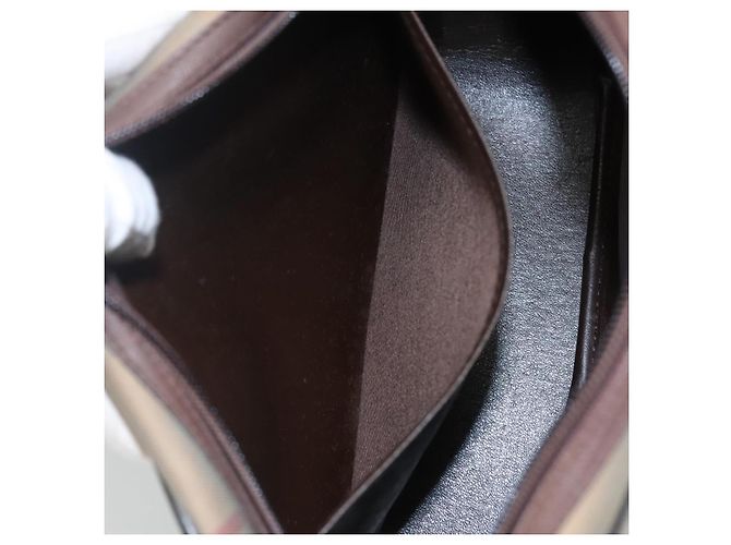 Autre Marque Borsa a spalla Burberrys Nova Check in tela e pelle marrone oro Auth bs23092 D'oro - vista 12