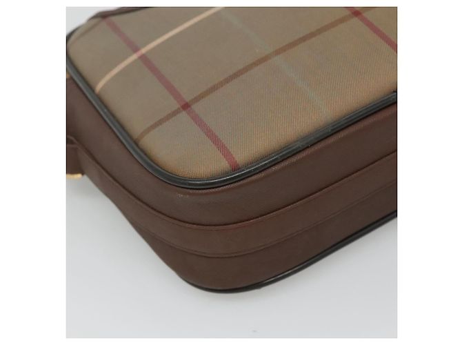Autre Marque Borsa a spalla Burberrys Nova Check in tela e pelle marrone oro Auth bs23092 D'oro - vista 14