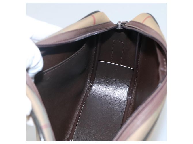 Autre Marque Borsa a spalla Burberrys Nova Check in tela e pelle marrone oro Auth bs23092 D'oro - vista 17