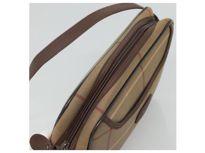 Autre Marque Borsa a spalla Burberrys Nova Check in tela e pelle marrone oro Auth bs23092 D'oro - vista 6