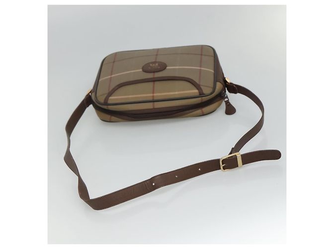 Autre Marque Borsa a spalla Burberrys Nova Check in tela e pelle marrone oro Auth bs23092 D'oro - vista 7