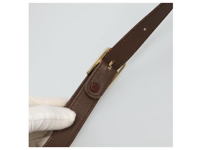 Autre Marque Borsa a spalla Burberrys Nova Check in tela e pelle marrone oro Auth bs23092 D'oro - vista 8