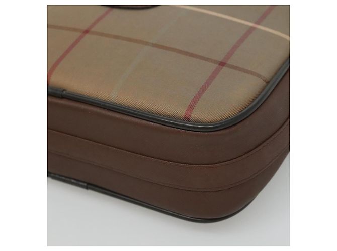Autre Marque Borsa a spalla Burberrys Nova Check in tela e pelle marrone oro Auth bs23092 D'oro - vista 9