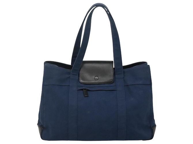 Bolsa tote Burberry Blue Label em lona azul Auth ti2869 - vista 13