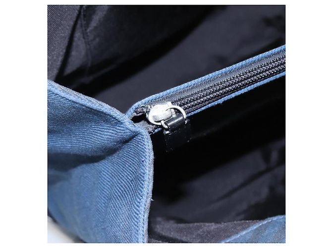 Bolsa tote Burberry Blue Label em lona azul Auth ti2869 - vista 17