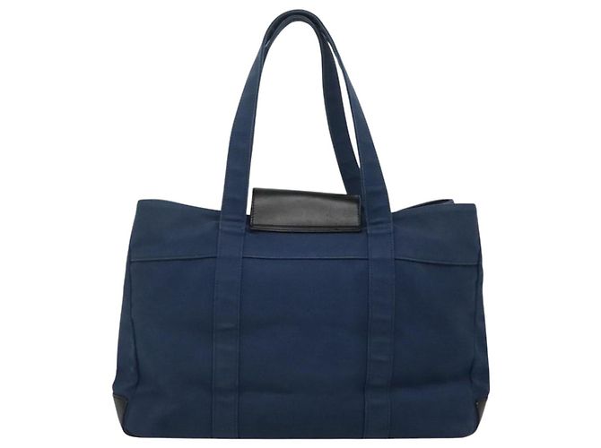 Bolsa tote Burberry Blue Label em lona azul Auth ti2869 - vista 2