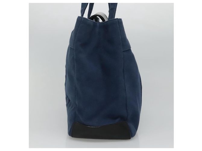 Bolsa tote Burberry Blue Label em lona azul Auth ti2869 - vista 3