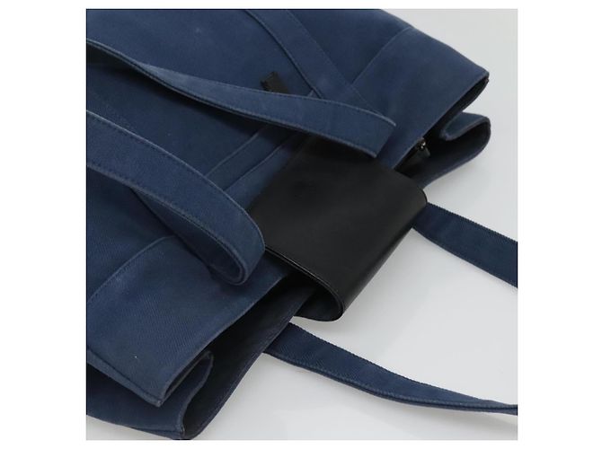 Bolsa tote Burberry Blue Label em lona azul Auth ti2869 - vista 6