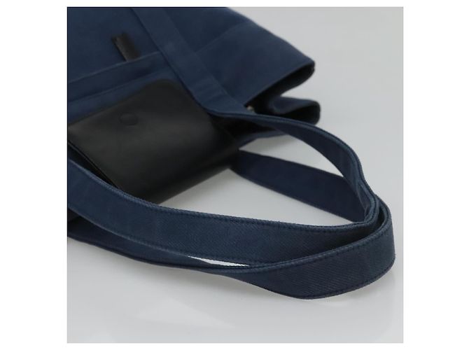 Bolsa tote Burberry Blue Label em lona azul Auth ti2869 - vista 8