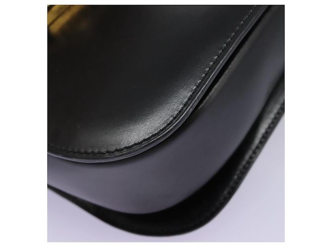 Céline CELINE Handtasche aus schwarzem Leder mit Gold Auth mr1085 Golden - Ansicht 15