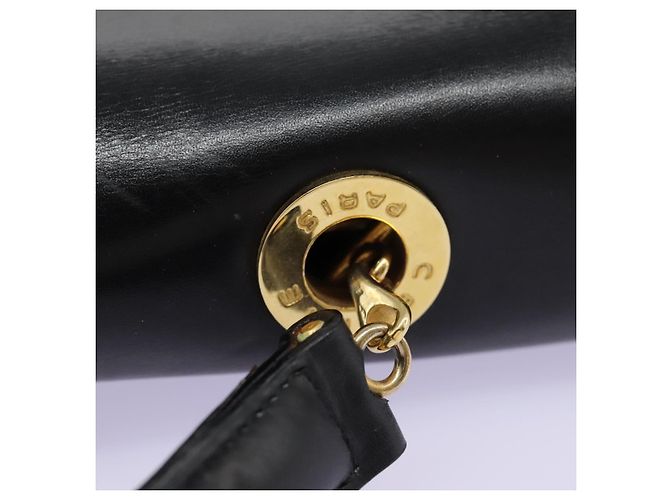 Céline CELINE Handtasche aus schwarzem Leder mit Gold Auth mr1085 Golden - Ansicht 18