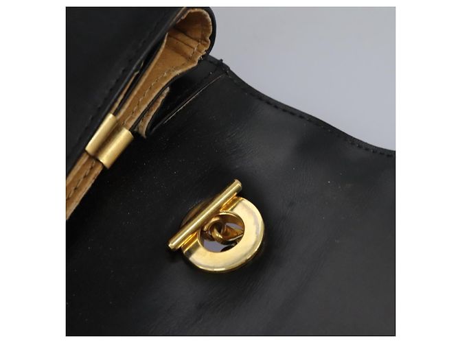 Céline CELINE Handtasche aus schwarzem Leder mit Gold Auth mr1085 Golden - Ansicht 21