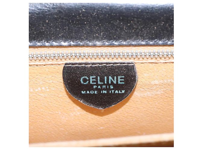 Céline CELINE Handtasche aus schwarzem Leder mit Gold Auth mr1085 Golden - Ansicht 22
