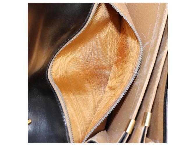 Céline CELINE Handtasche aus schwarzem Leder mit Gold Auth mr1085 Golden - Ansicht 27