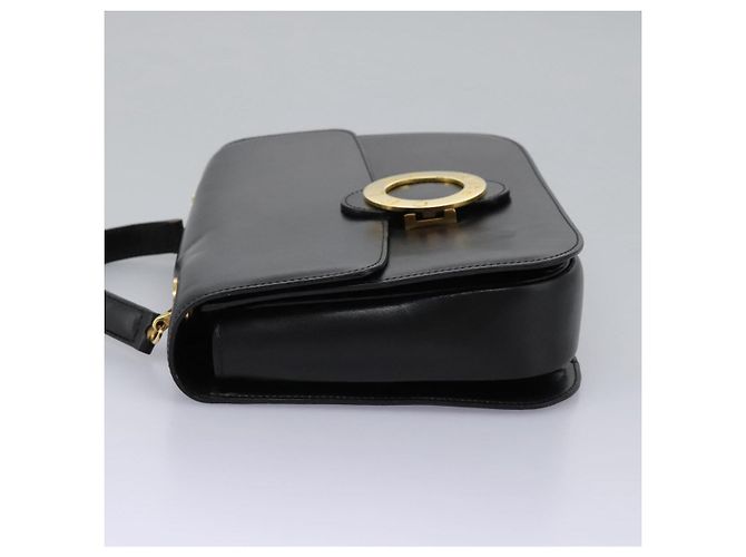 Céline CELINE Handtasche aus schwarzem Leder mit Gold Auth mr1085 Golden - Ansicht 3