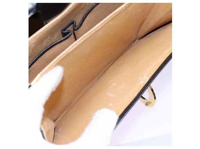 Céline CELINE Handtasche aus schwarzem Leder mit Gold Auth mr1085 Golden - Ansicht 30