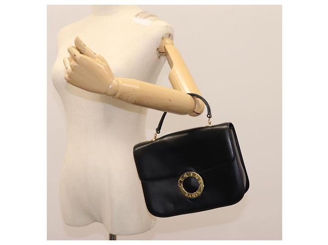 Céline CELINE Handtasche aus schwarzem Leder mit Gold Auth mr1085 Golden - Ansicht 31