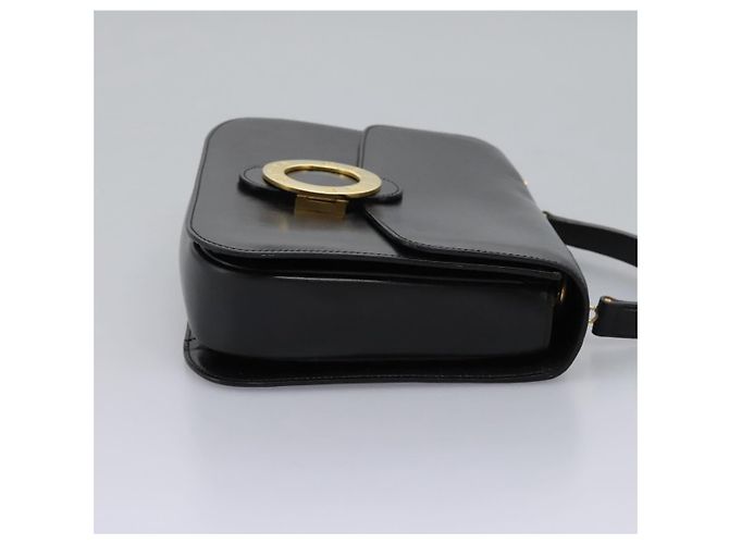 Céline CELINE Handtasche aus schwarzem Leder mit Gold Auth mr1085 Golden - Ansicht 4
