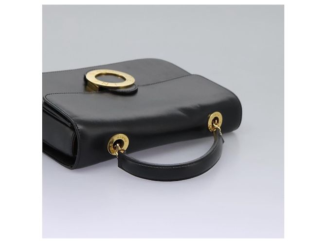 Céline CELINE Handtasche aus schwarzem Leder mit Gold Auth mr1085 Golden - Ansicht 6
