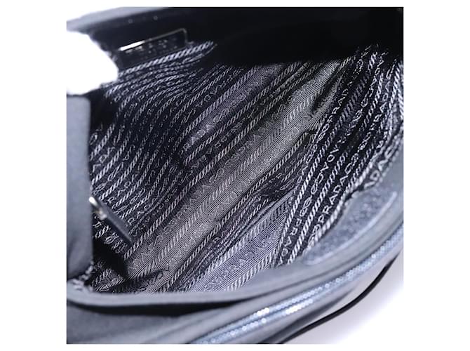 Borsa a Spalla PRADA in Nylon Nero Auth EC354 - vista 10
